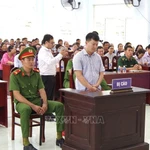 Lors du procès simulé. Photo: VNA