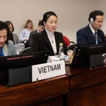 La vice-ministre de l'Intérieur, Nguyen Thi Ha, défend le 9e rapport national sur la mise en œuvre de la CEDAW. Photo : VNA
