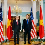 Le ministre des Affaires étrangères du Vietnam Le Hoai Trung et le secrétaire d'État américain Marco Rubio (droite). Photo: ministère des Affaires étrangères