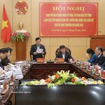 Lors de la séance de travail. Photo : VNA