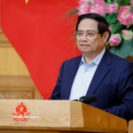 Le Premier ministre Pham Minh Chinh s'exprime. Photo: VNA