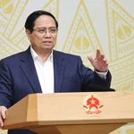 Le Premier ministre Pham Minh Chinh s'exprime. Photo: VNA