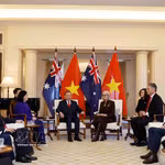 Le secrétaire général du Comité central du Parti communiste du Vietnam et président de la République, To Lam, a rencontré la gouverneure générale de l’Australie, Sam Mostyn, le 11 août à Canberra, après la cérémonie d’accueil officielle. Photo : VNA