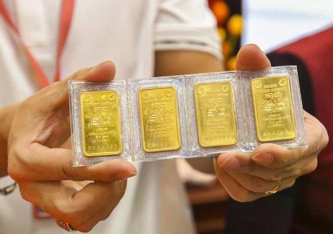 Le prix de l’or a connu une forte hausse en avril. Photo : Vietnam+ vang1.jpg