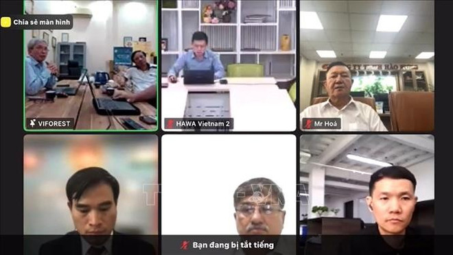 Participants du webinaire. Photo: VNA wood.jpg