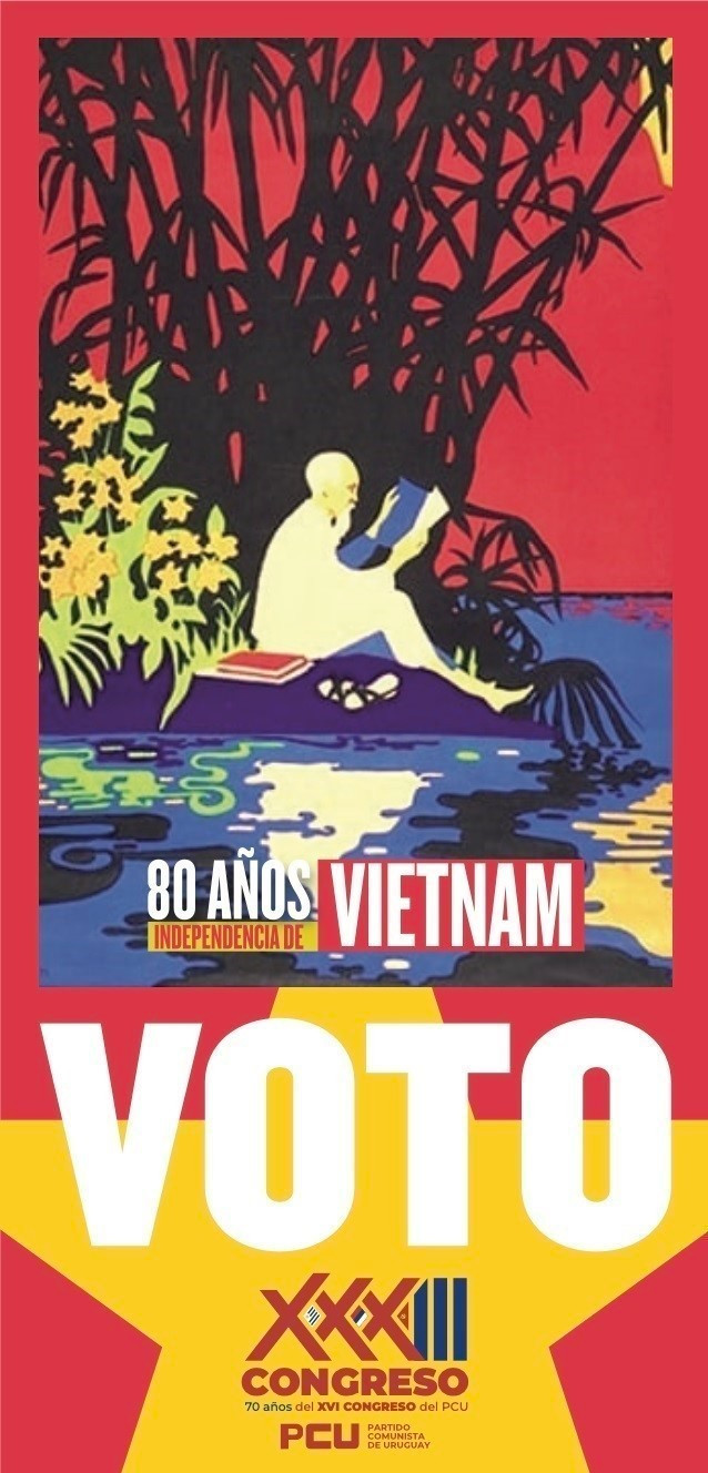 Les bulletins utilisés lors du Congrès comprenaient trois modèles illustrés par des affiches représentant le Président Ho Chi Minh et un autre portant une affiche montrant le peuple vietnamien engagé dans la production pendant la période de résistance contre l’agression étrangère, accompagnées des mentions « 80 ans de la Fête nationale du Vietnam » et « 33ᵉ Congrès nationaldu Parti communiste d’Uruguay (PCU) ».. Photo: VNA vna-potal-hinh-anh-chu-tich-ho-chi-minh-trong-phieu-bau-dai-hoi-dang-cong-san-uruguay-8473319.jpg