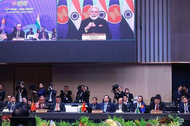 Panorama du Sommet ASEAN-Inde. Photo: VNA vna-potal-thu-tuong-tham-du-hoi-nghi-cap-cao-asean-an-do-lan-thu-22-8365242.jpg