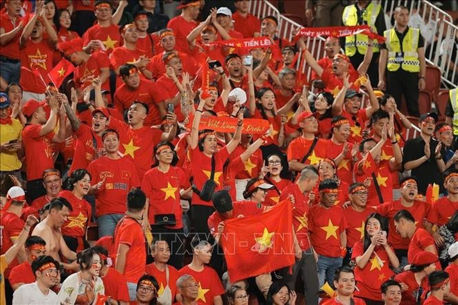 Supporters vietnamiens lors du match retour, le 5 janvier en Thaïlande. Photo: VNA 1-5444.jpg