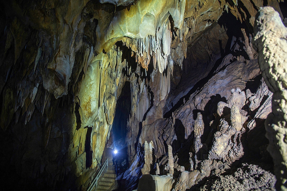 Outre ses spectaculaires colonnes de pierre et stalactites, la grotte conserve des vestiges culturels et abrite une biodiversité endémique riche. Classée site national en 2008, elle est reconnue par les experts comme la plus belle cavité de la réserve naturelle de Ngoc Son - Ngo Luong. Photo : VNA