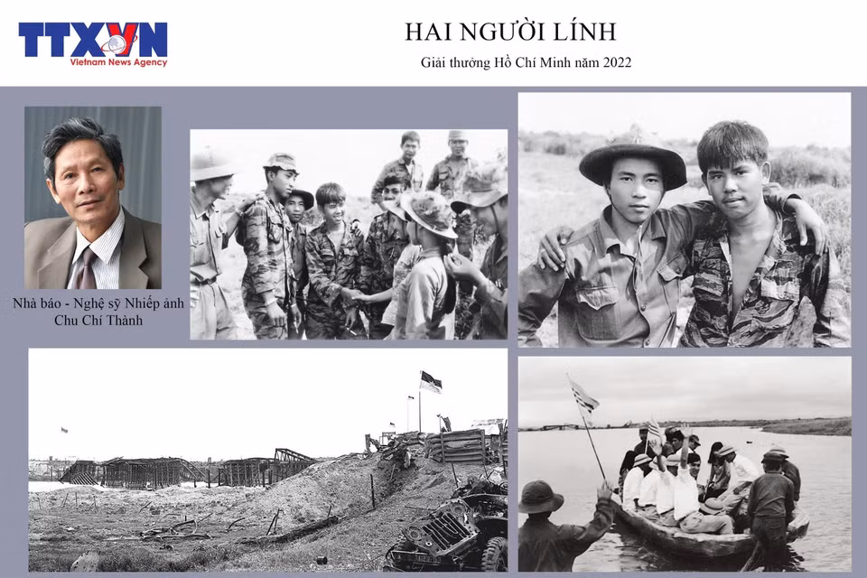 Chu Chi Thanh a été doublement primé : Prix Hô Chi Minh et Prix d'État de la Littérature et des Arts. Sa série "Deux soldats" a obtenu le Prix Hô Chi Minh en 2022. Photo : VNA