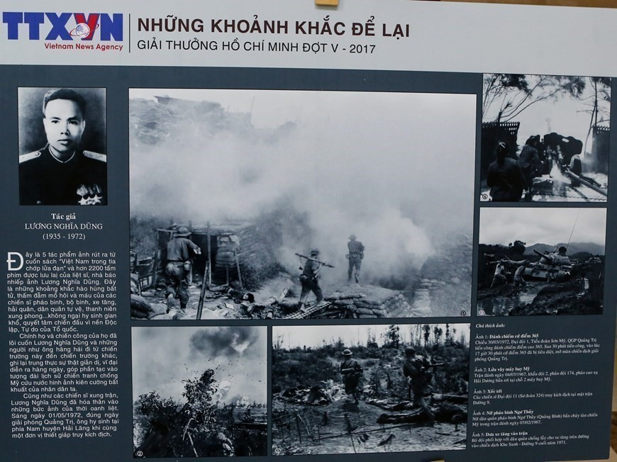 Le journaliste martyr Luong Nghia Dung a été distingué par le Prix Hô Chi Minh et le Prix d'État de la Littérature et des Arts. Sa série "Moments marquants" a été récompensée par le Prix Hô Chi Minh en 2017. Photo : VNA