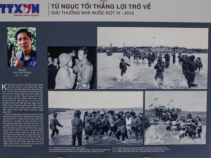 Chu Chi Thanh a été doublement primé, recevant le Prix Hô Chi Minh et le Prix d'État de la Littérature et des Arts. Sa série "De l'obscurité de la prison à la victoire" a reçu le Prix d'État en 2012. Photo : VNA
