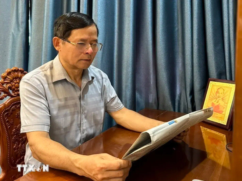 Bach Cong Tien, ancien président du Comité populaire du district de Ba Vi, à Hanoï. Photo : VNA