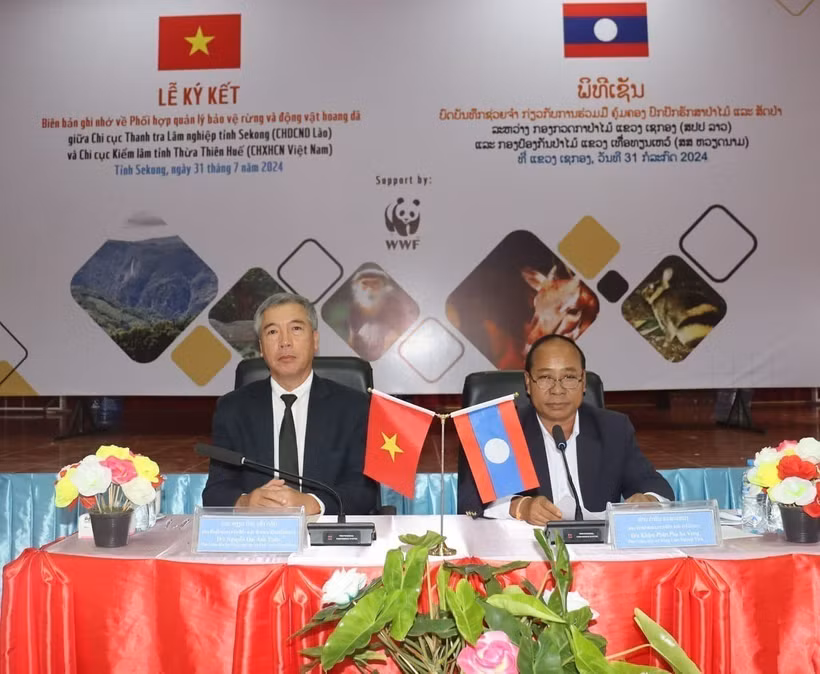 Lors de la cérémonie de signature. Photo ; VNA