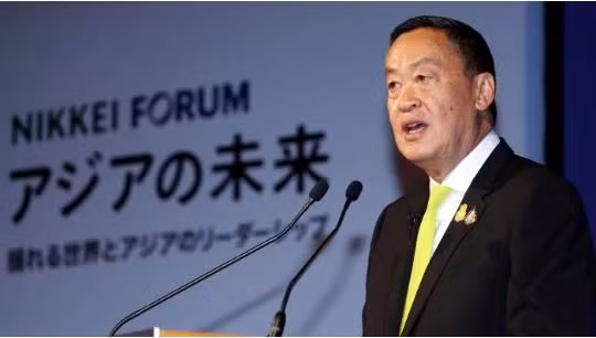 Le Premier ministre thaïlandais Srettha Thavisin s'exprime lors du forum sur l'avenir de l'Asie à Tokyo le 24 mai (Photo : asia.nikkei.com)