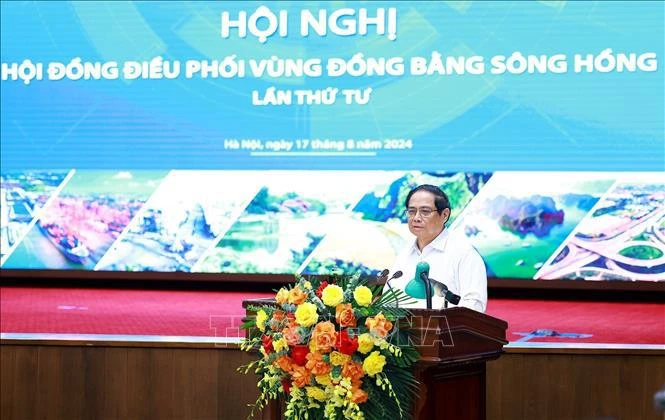 Le Premier ministre Pham Minh Chinh lors de la réunion. Photo ; VNA