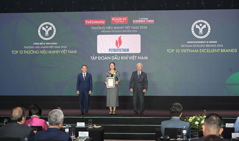 Le groupe Petrovietnam occupe la première place dans le Top 10 des marques excellentes au Vietnam 2024, Photo: petrovietnam.petrotimes.vn