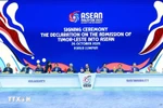 Vue de la cérémonie de signature de la déclaration sur l’adhésion du Timor-Leste à l’ASEAN, au 47ᵉ Sommet de l’ASEAN et des sommets connexes, à Kuala Lumpur, en Malaisie, le 26 octobre 2025. Photo: VNA