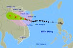 Localisation et trajectoire du typhon Kajiki.