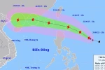 Une trajectoire possible du typhon Ragasa. Photo : NCHMF 