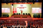 Vue panoramique de la séance de clôture du 14e Congrès national du Parti communiste du Vietnam. Photo: VNA