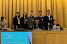 La délégation vietnamienne lors de l'événement d'adoption de la Convention le 24 décembre 2024 aux Nations Unies. Photo : VNA