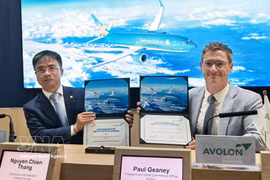 Vietnam Airlines a conclu, les 20 et 21 juillet, des accords avec trois des plus importantes sociétés mondiales de location d'avions afin d'intégrer 19 Boeing 737 MAX 8 supplémentaires à sa flotte. Photo: VNA