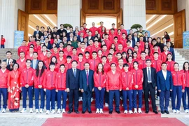 La délégation sportive vietnamienne. Photo: VOV