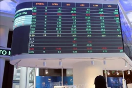 Des investisseurs suivent l'évolution du marché boursier. Photo: VNA