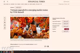 FTSE Russell hisse le Vietnam parmi les marchés émergents. Photo: VNA