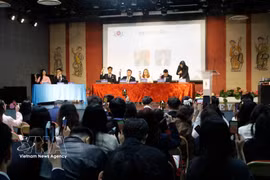 Le deuxième Congrès de l’Union des associations d’étudiants vietnamiens en Europe. Photo: VNA