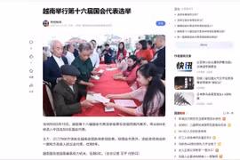Selon le site de la Télévision centrale de Chine (CCTV), des électeurs à travers tout le pays se sont rendus aux urnes afin de choisir les députés de la 16ᵉ législature de l’Assemblée nationale. Photo: VNA