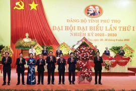 Le président de la République, Luong Cuong, assiste au premier Congrès du Comité du Parti de la province de Phu Tho, ouvert le mardi 30 septembre. Photo: VNA