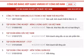 VNR500 2025 : Samsung Vietnam en tête des plus grandes entreprises vietnamiennes. Photo: Le Comité d'organisation