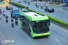 Un bus électrique. Photo: VNA