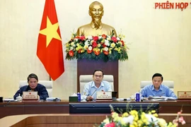 Le président de l'Assemblée nationale Trân Thanh Mân préside la 46e réunion du Comité permanent. Photo: VNA