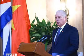 Miguel Diaz-Canel Bermudez, Premier secrétaire du Comité central du Parti communiste cubain et président de Cuba. Photo: VNA