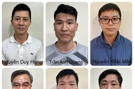 Des accusés liés à l'affaire du groupe Thuân An. Photo: VNA
