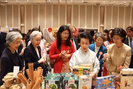 Les produits vietnamiens présentés à la foire caritative organisée à Tokyo par la Société d’amitié des femmes d’Asie-Pacifique (Asia-Pacific Ladies Friendship Society – ALFS). Photo: VNA
