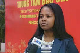 La journaliste Wennys Díaz Ballaga, envoyée spéciale du journal Granma du Parti communiste de Cuba. Photo: VNA