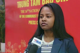 La journaliste Wennys Díaz Ballaga, envoyée spéciale du journal Granma du Parti communiste de Cuba. Photo: VNA