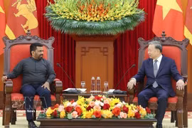 Le secrétaire général du Parti communiste du Vietnam (PCV) Tô Lâm (droite) et le président sri-lankais Anura Kumara Dissanayake. Photo: VNA