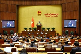 Une séance plénière de la 10ᵉ session de la 15ᵉ législature de l'Assemblée nationale. Photo: VNA