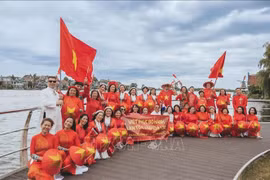 “Việt phục bộ hành”, marche culturelle aux couleurs du Vietnam aux Pays-Bas. Photo: VNA