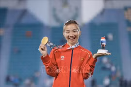 La « reine de l'athlétisme » Nguyên Thi Oanh. Photo: VNA
