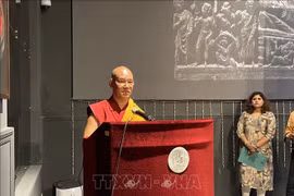 Le vénérable Shartse Khensur Rinpoche Jangchup Choeden, secrétaire général de la Confédération bouddhiste internationale (International Buddhist Confederation – IBC). Photo: VNA