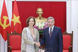 Le secrétaire général du Parti, Tô Lâm et Audrey Azoulay, directrice générale de l'UNESCO. Photo: VNA