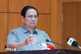 Le Premier ministre Pham Minh Chinh appelle Thai Binh à valoriser ses atouts uniques et à renforcer ses avantages concurrentiels pour réaliser des avancées significatives. Photo: VNA