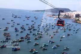 La télécabine au-dessus de la mer le plus long au monde à Phu Quoc. Photo: VNA