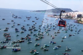 La télécabine au-dessus de la mer le plus long au monde à Phu Quoc. Photo: VNA